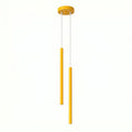 Suspension Pastelo 2 tubes fins jaune G9