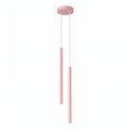 Suspension Pastelo 2 tubes fins rose G9