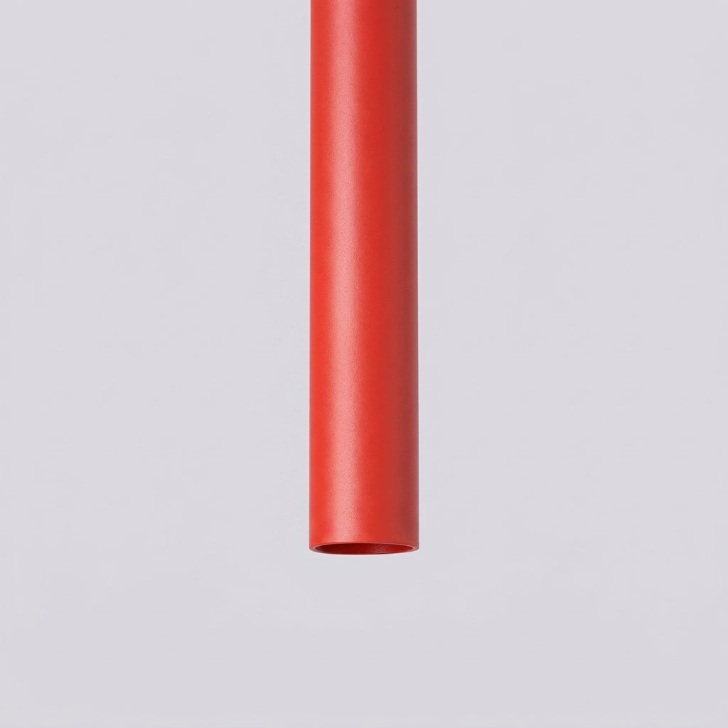 Suspension Pastelo 2 tubes fins rouge G9, vue 4