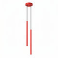 Suspension Pastelo 2 tubes fins rouge G9