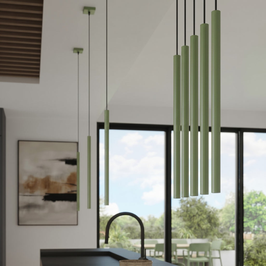 Suspension Pastelo 2 tubes fins vert sauge G9, vue 15