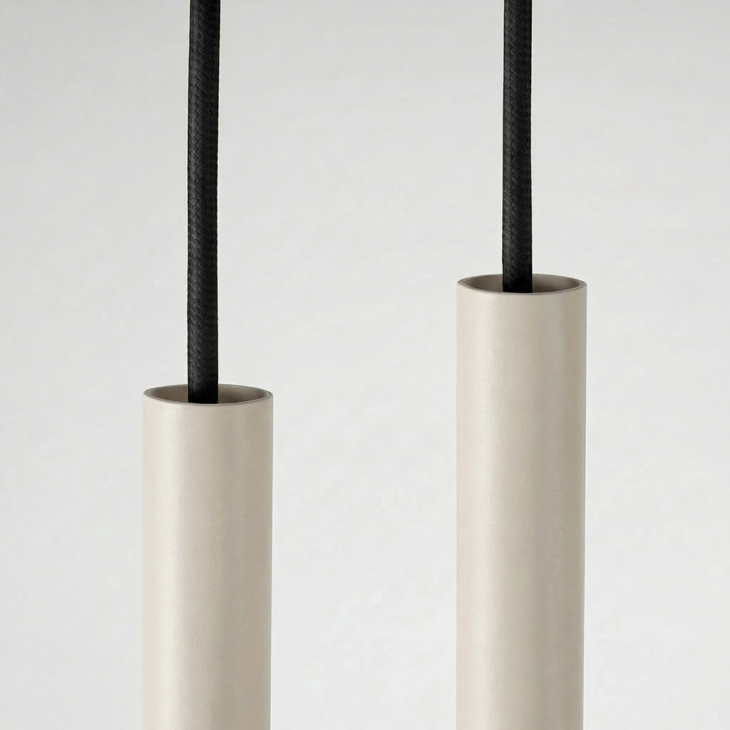 Suspension Pastelo 2 tubes fins taupe G9, vue 4