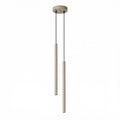 Suspension Pastelo 2 tubes fins taupe G9