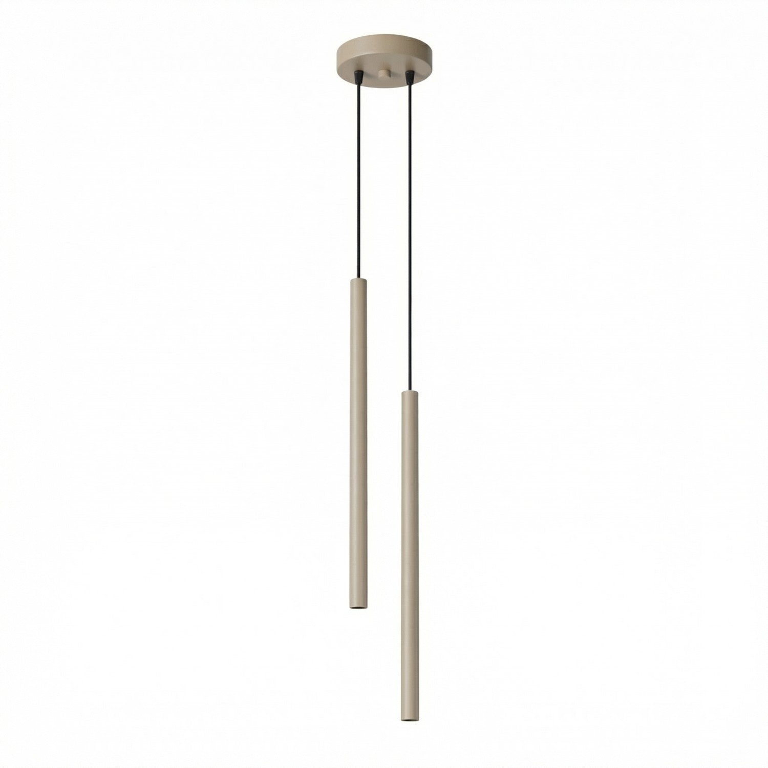 Suspension Pastelo 2 tubes fins taupe G9
