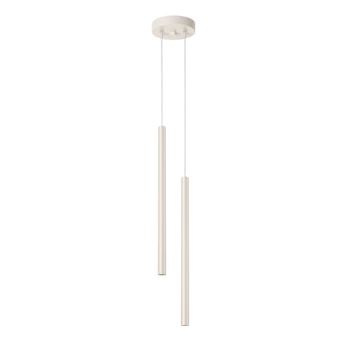 Suspension Pastelo 2 tubes fins acier G9