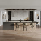 Suspension Pastelo 3 en grappe tubes fins beige G9 en ambiance