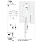 Notice de montage : Suspension Pastelo 3 en grappe tubes fins beige G9