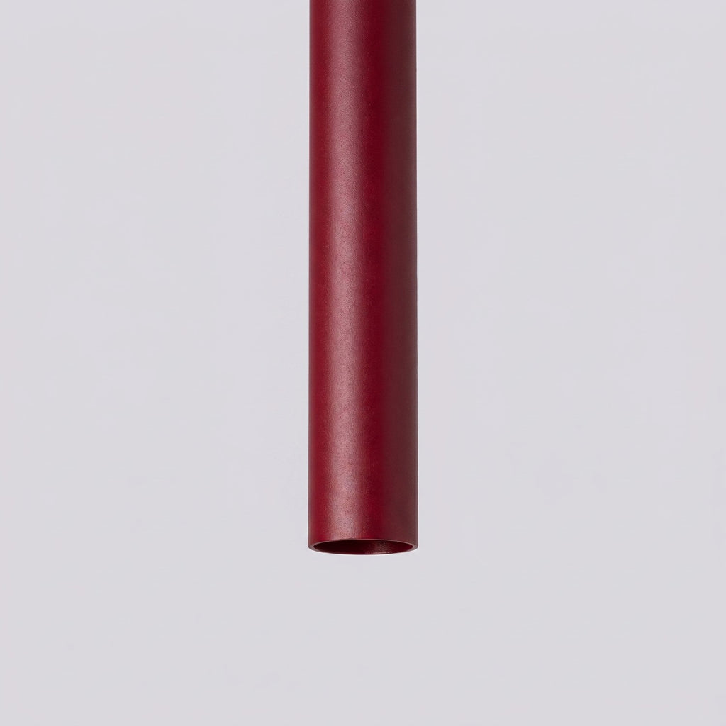 Suspension Pastelo 3 en grappe tubes fins bordeaux G9, vue 4