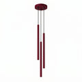 Suspension Pastelo 3 en grappe tubes fins bordeaux G9
