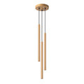 Suspension Pastelo 3 en grappe tubes fins doré G9
