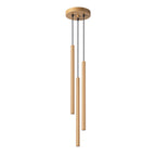 Suspension Pastelo 3 en grappe tubes fins doré G9