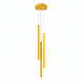 Suspension Pastelo 3 en grappe tubes fins jaune G9