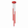 Suspension Pastelo 3 en grappe tubes fins rouge G9