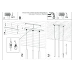 Notice de montage : Suspension Pastelo 3 en ligne tubes fins beige G9