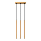 Suspension Pastelo 3 en ligne tubes fins doré G9