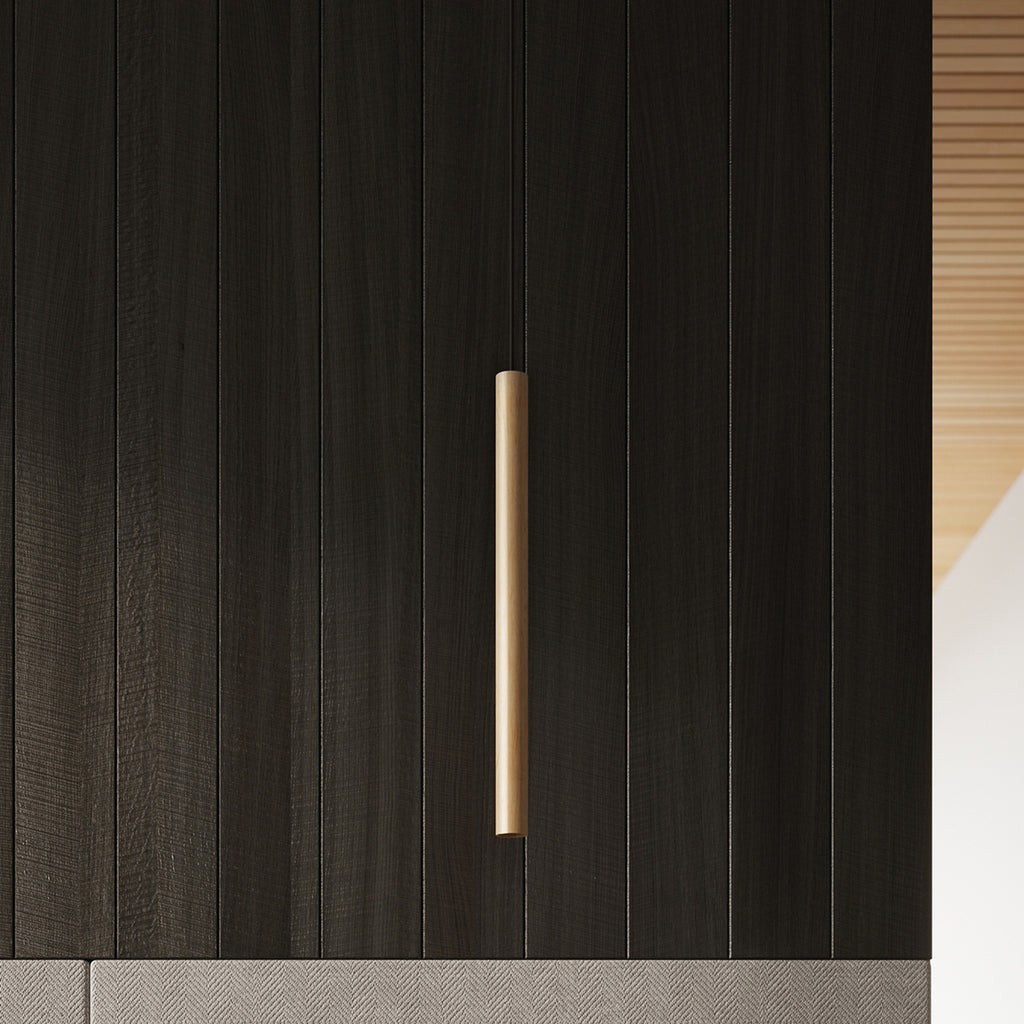 Suspension Pastelo 5 en grappe tubes fins bois G9 en ambiance