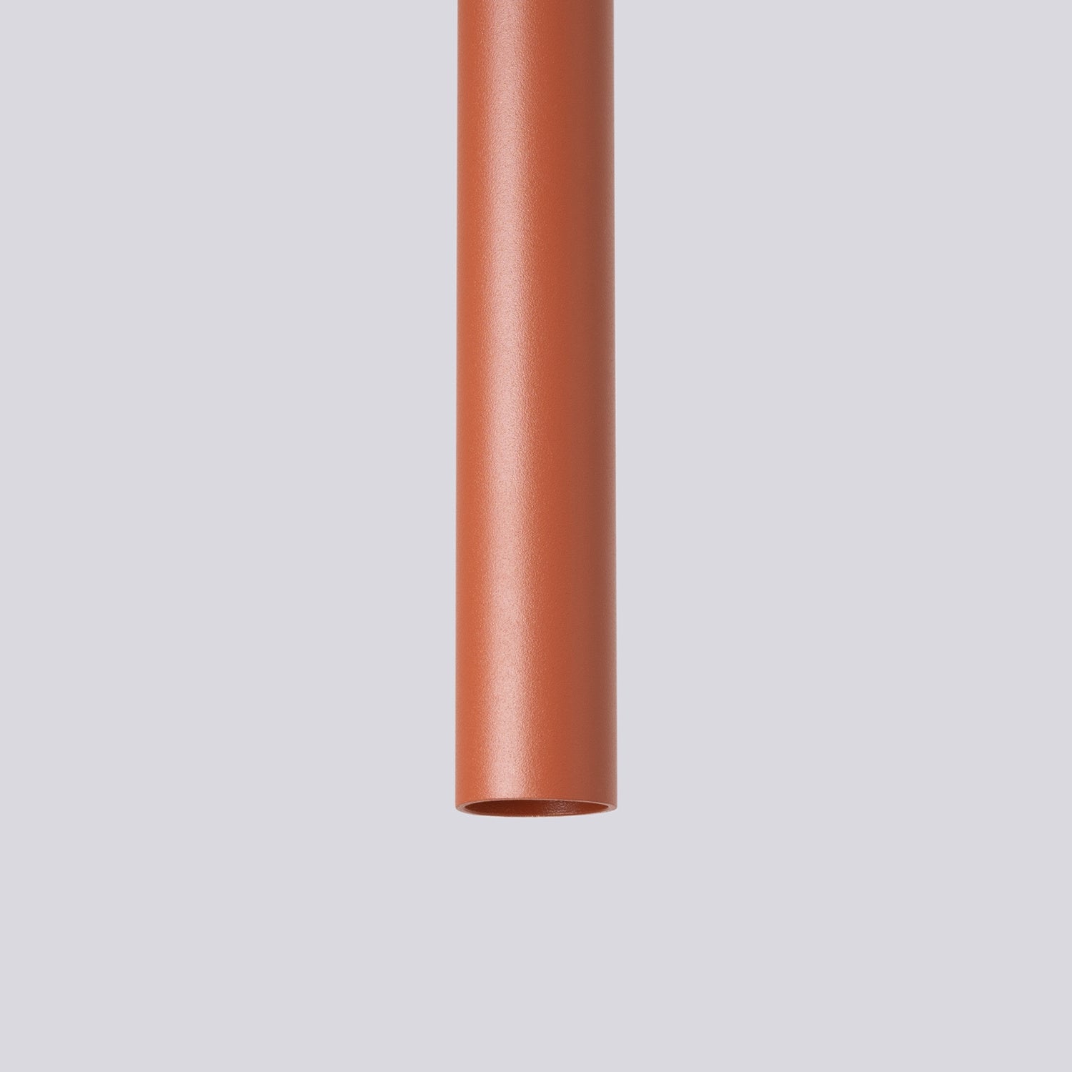 Suspension Pastelo 5 en grappe tubes fins rouge ocre G9, détail