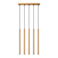 Suspension Pastelo 5 en ligne tubes fins doré G9