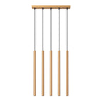 Suspension Pastelo 5 en ligne tubes fins doré G9