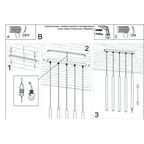 Notice de montage du Suspension Pastelo 5 en ligne tubes fins doré poli G9