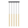 Suspension Pastelo 5 en ligne tubes fins doré poli G9