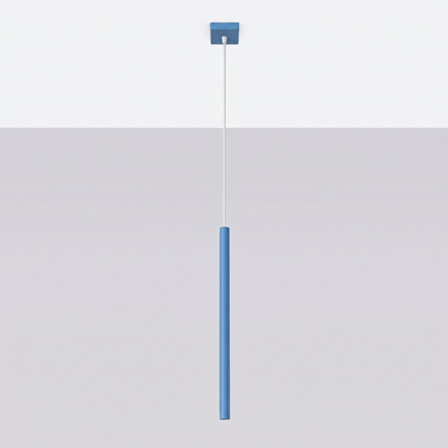 Suspension Pastelo tube fin bleu azur G9, vue 2