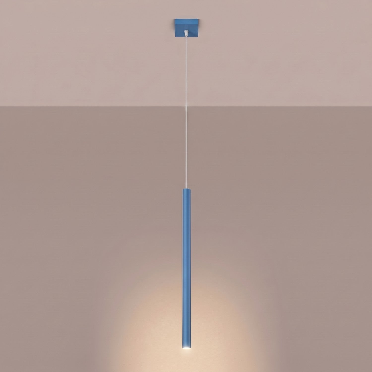 Suspension Pastelo tube fin bleu azur G9, vue 4