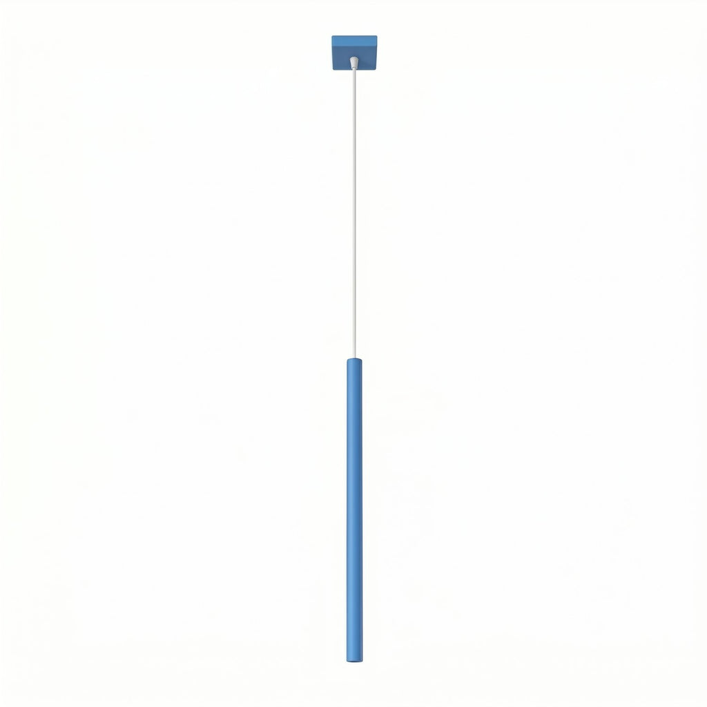 Suspension Pastelo tube fin bleu azur G9