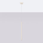 Suspension Pastelo tube fin beige G9 de profil