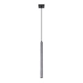 Suspension Pastelo tube fin béton gris G9, fin tube de béton gris brut suspendu à un câble
