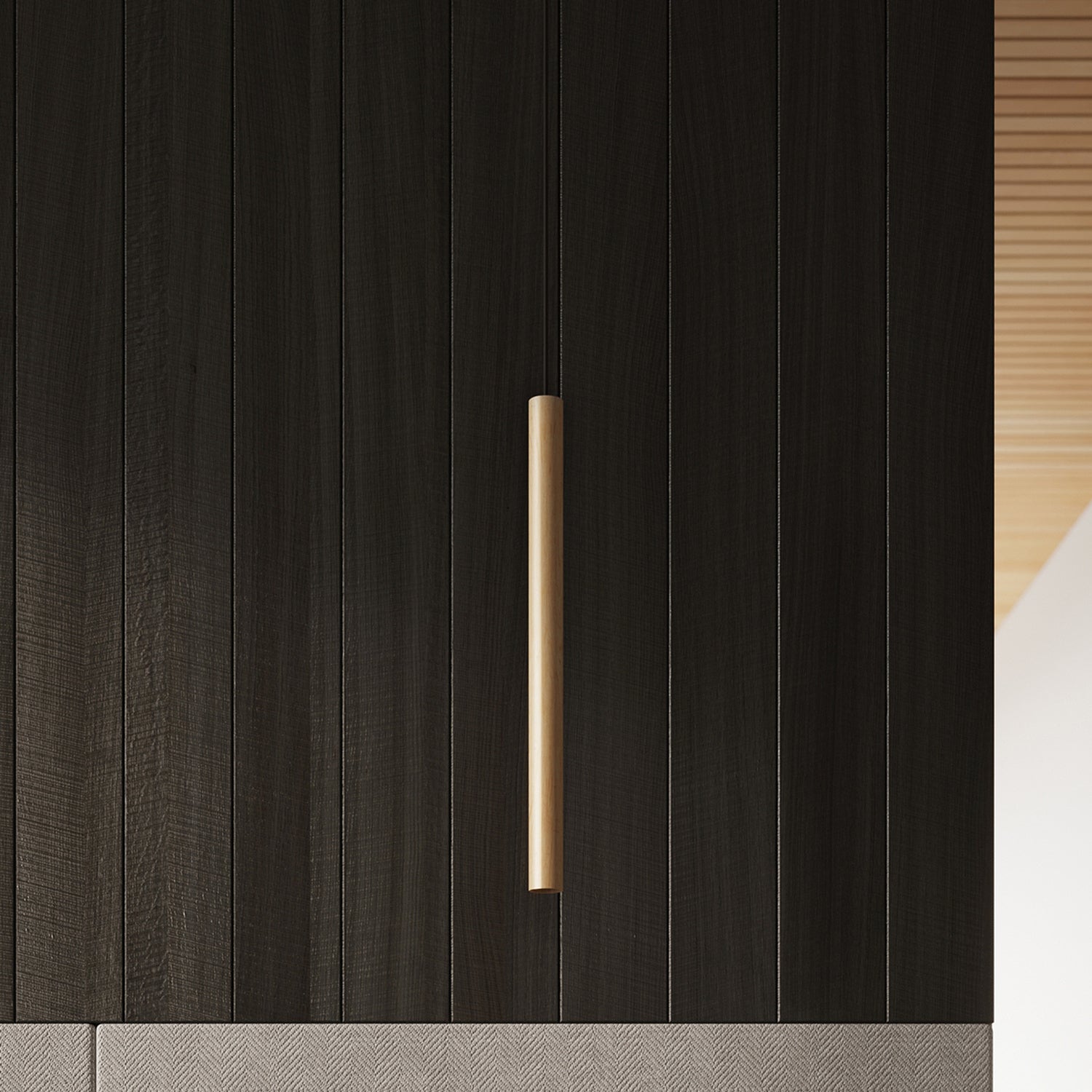 Suspension Pastelo tube fin bois G9 en ambiance
