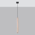Suspension Pastelo tube fin bois G9 de profil