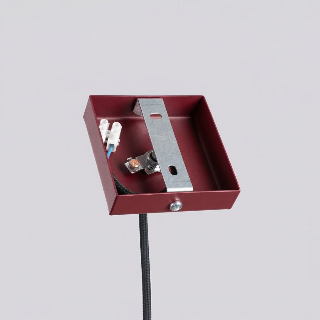 Suspension Pastelo tube fin bordeaux G9, vue 5