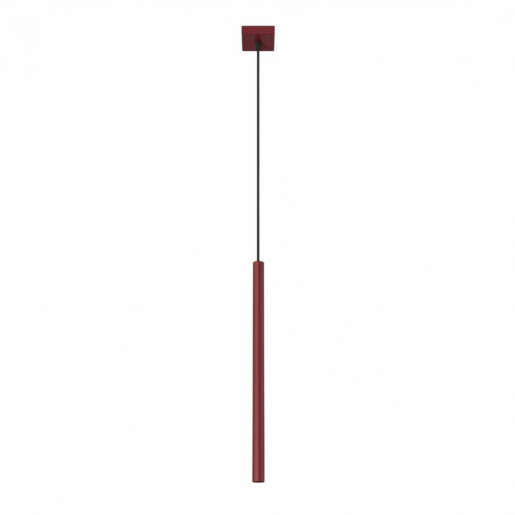 Suspension Pastelo tube fin bordeaux G9