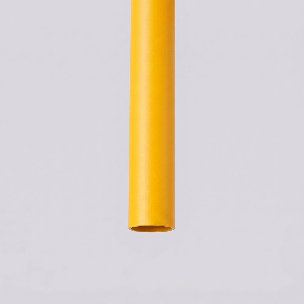 Suspension Pastelo tube fin jaune G9, vue 4