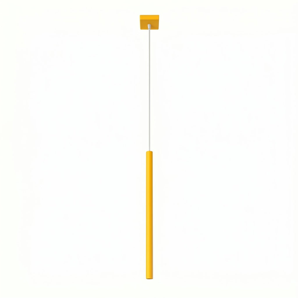 Suspension Pastelo tube fin jaune G9