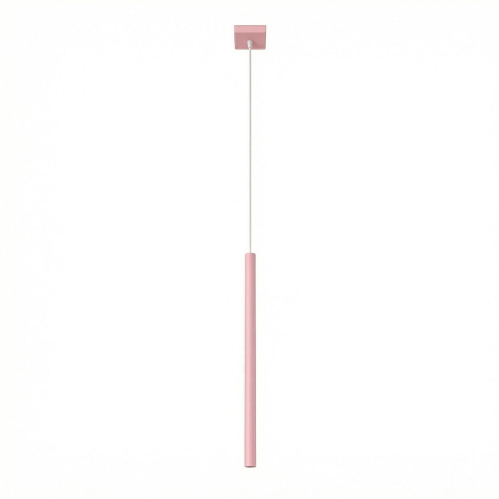 Suspension Pastelo tube fin rose G9