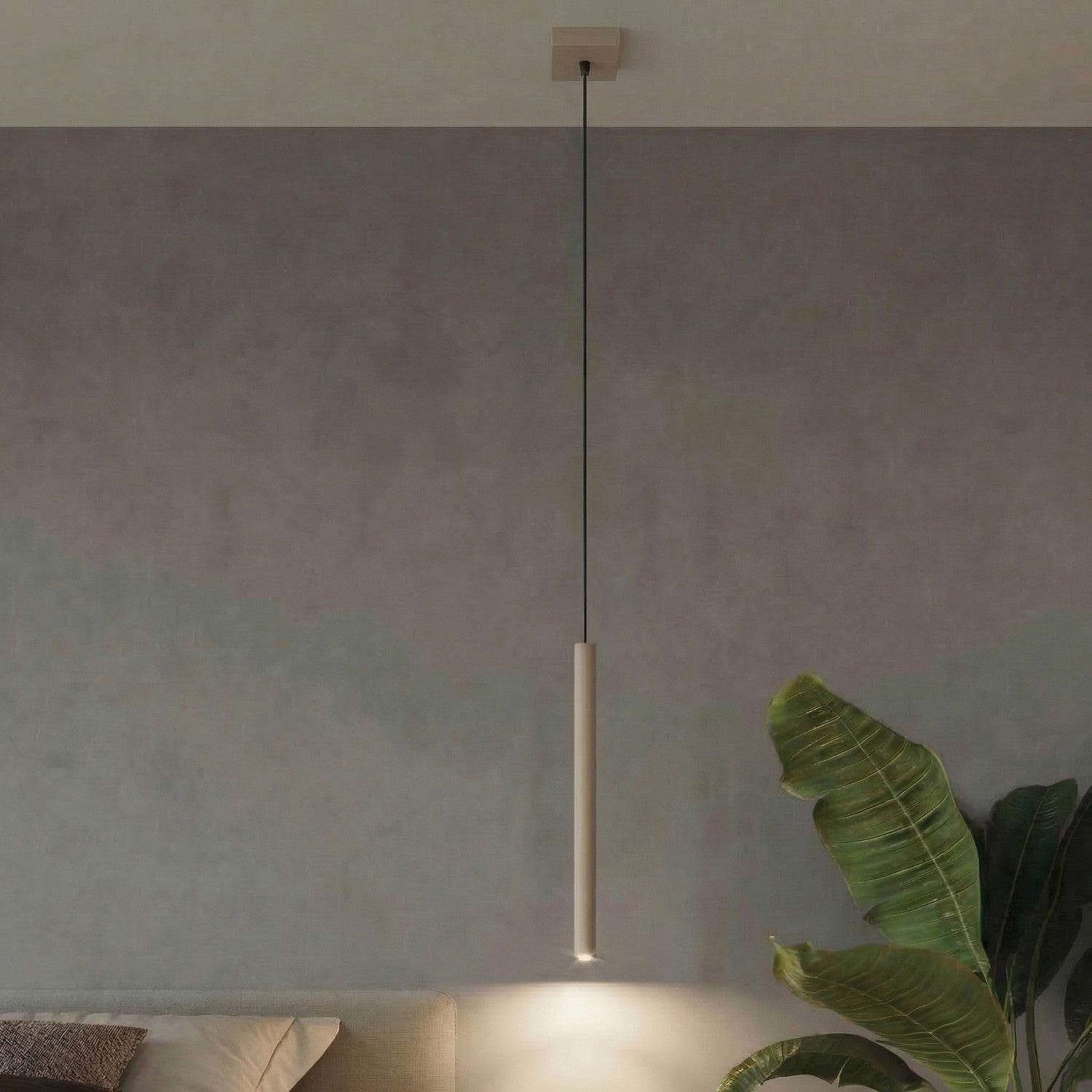 Suspension Pastelo tube fin taupe G9, vue 13