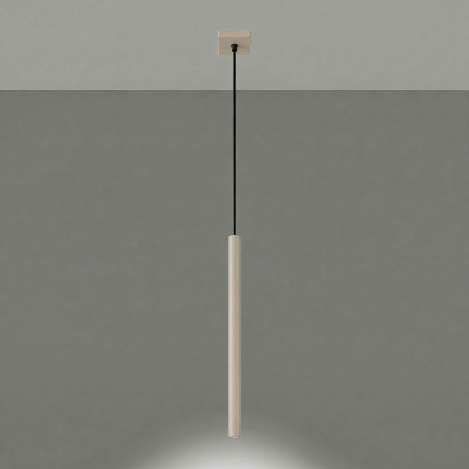 Suspension Pastelo tube fin taupe G9, vue 3