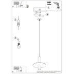 Notice de montage : Suspension Pelta disque feutre beige et acier noir GU10