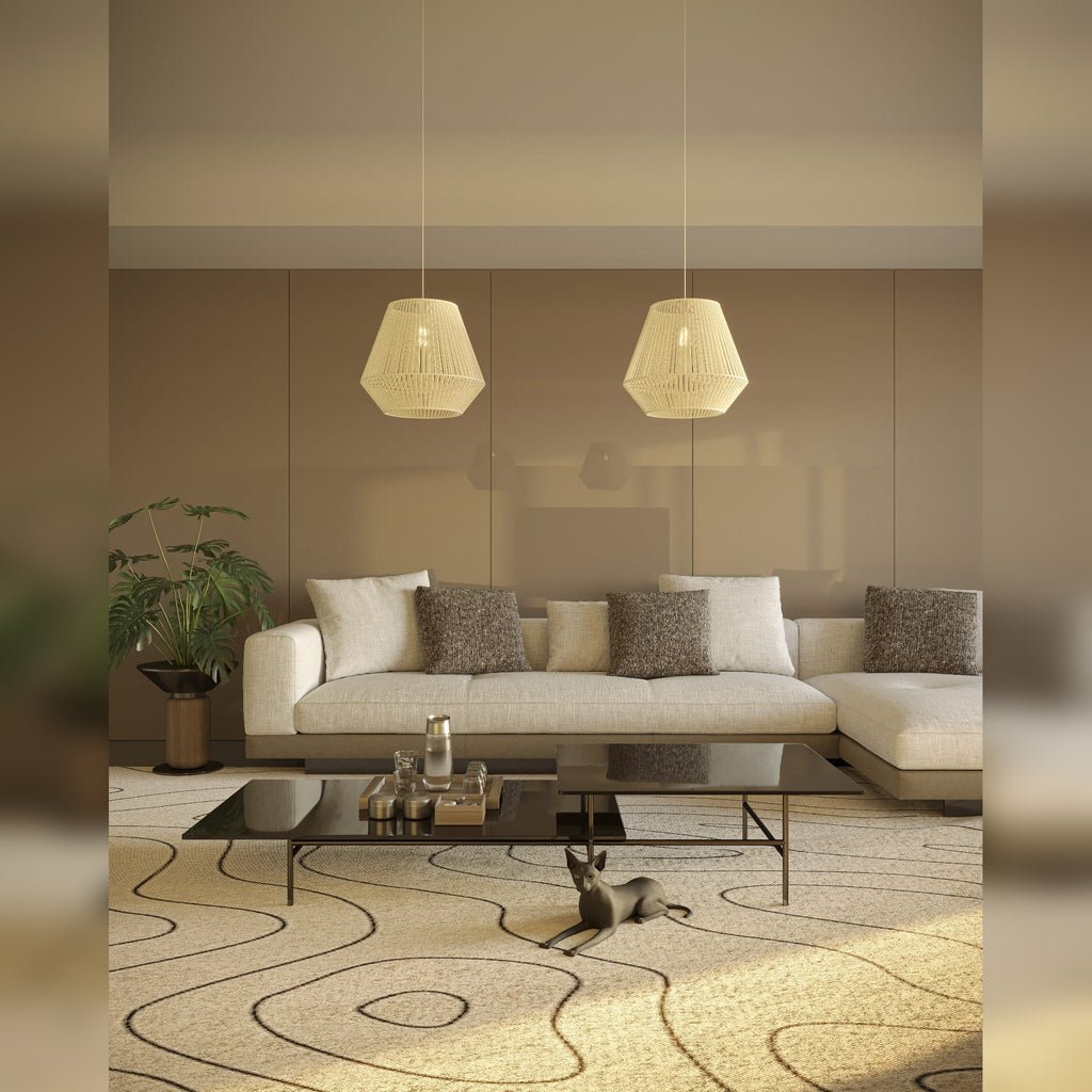 Suspension Praslin II crème E27