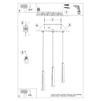 Notice de montage : Suspension Prysm 3 en ligne métal blanc G9