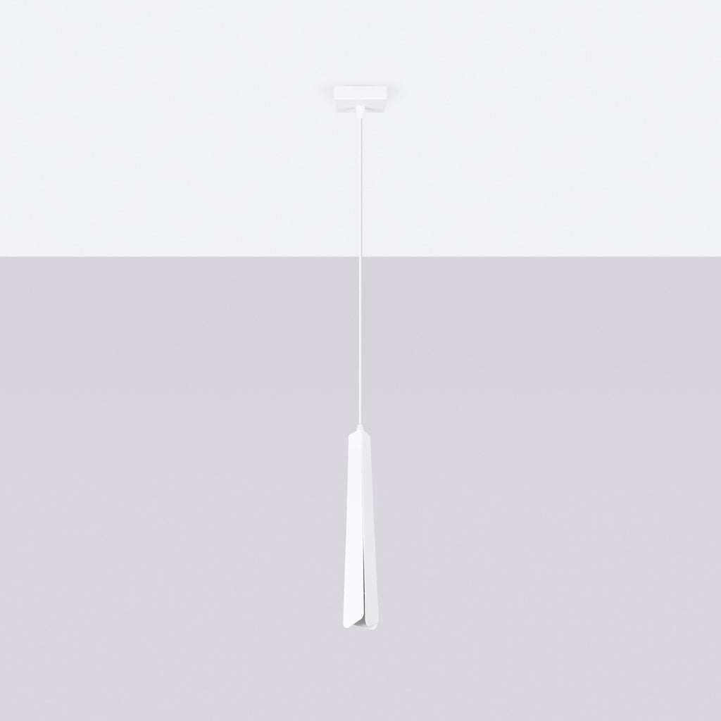 Suspension Prysm métal blanc G9 de profil