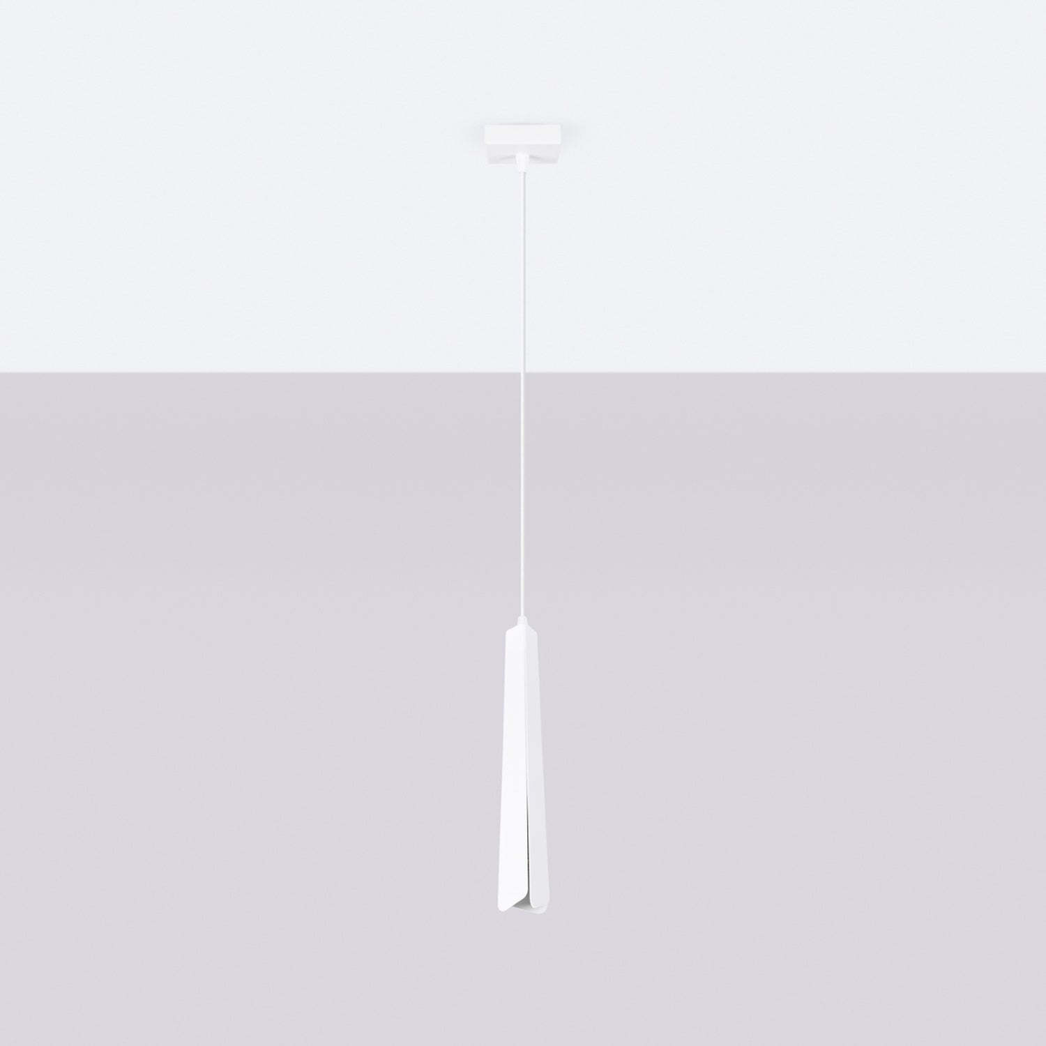 Suspension Prysm métal blanc G9 de profil