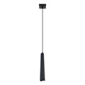 Suspension Prysm métal noir G9, fin prisme d'acier noir plié effilé en pointe