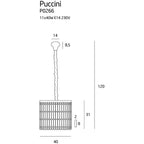 Suspension Puccini 40 cm chromée E14, vue 4