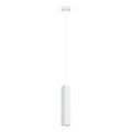 Suspension Rayo 1 cannelée laque blanche vue de trois quarts sur fond blanc
