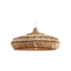 Suspension Rinjani abaca naturel et noir 50 cm E27