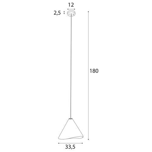 Dimensions Suspension Sakura chêne E27