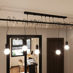 Suspension Salamanca 2 noire, ampoules E27 apparentes